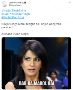 navjot sidhu resignation archana puran singh