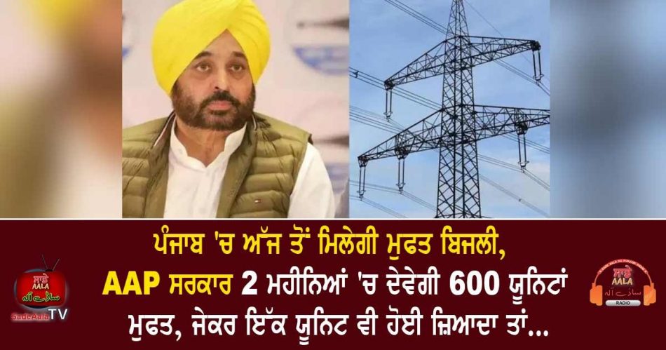 punjab 600 unit free electricity scheme