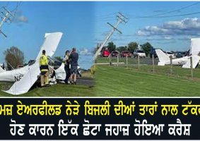 light plane crashes after