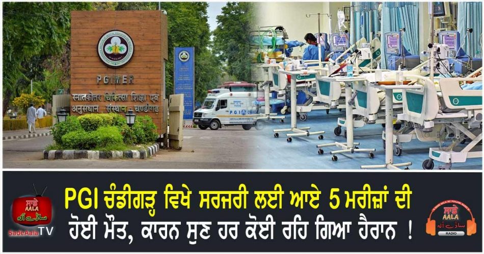 chandigarh pgi hospital 5 patients died