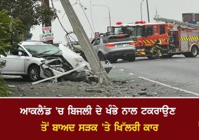 car collided with a power pole