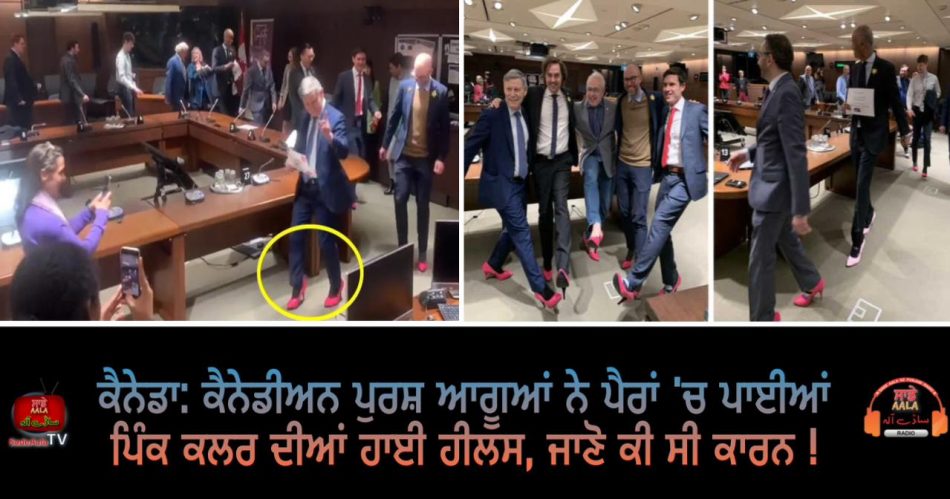 politicians wear pink heels in canada