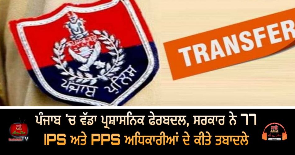 77 ips and pps officers transfers