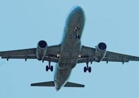 plane take off with two missing windows