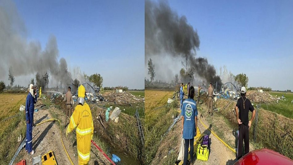 thailand massive blast firecracker factory