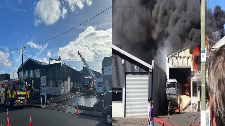 Large fire breaks out in Auckland